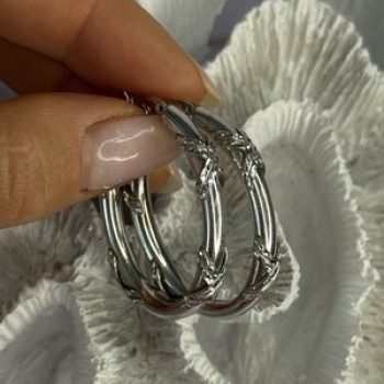 Classy 925 Sterling Silver Earrings Length 1.60 Inch