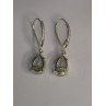 Shiny 925 Sterling Silver CZ Earrings Length 1 Inch