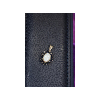 925 Sterling Silver Opal & Sapphires Pendant