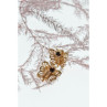 14K Yellow Gold Garnet Butterfly Earrings