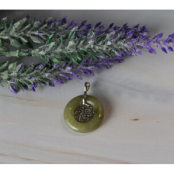 925 Sterling Silver Jadeite Pendant