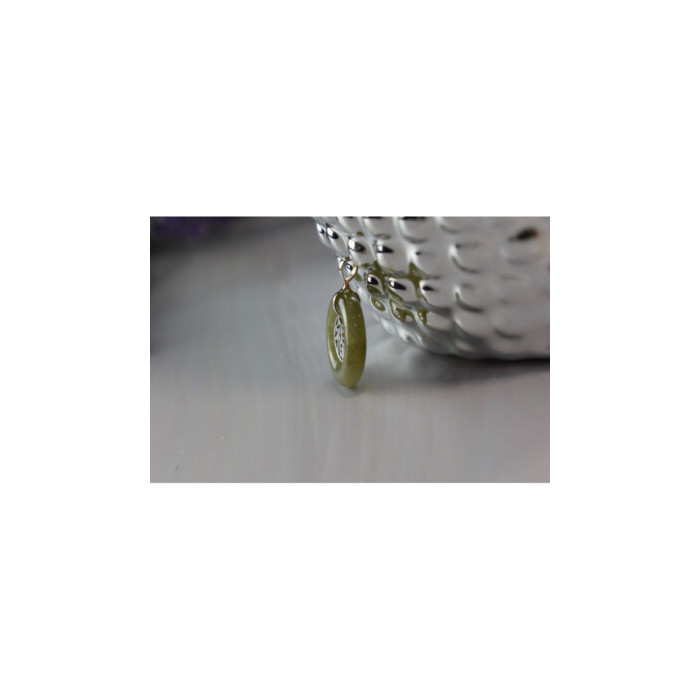 925 Sterling Silver Jadeite Pendant