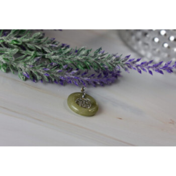 925 Sterling Silver Jadeite Pendant