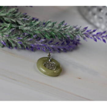 925 Sterling Silver Jadeite Pendant