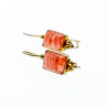 925 Sterling Silver Gold Plated Agate Earrings