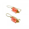 925 Sterling Silver Gold Plated Agate Earrings