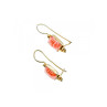 925 Sterling Silver Gold Plated Agate Earrings