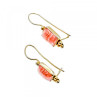 925 Sterling Silver Gold Plated Agate Earrings