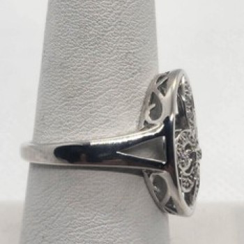 925 Sterling Silver Diamond Ring Size 8