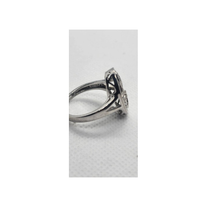 925 Sterling Silver Diamond Ring Size 8