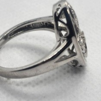 925 Sterling Silver Diamond Ring Size 8