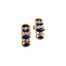 10K YELLOW GOLD SAPPHIRES EARRINGS