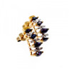 10K Yellow Gold Sapphires Earrings