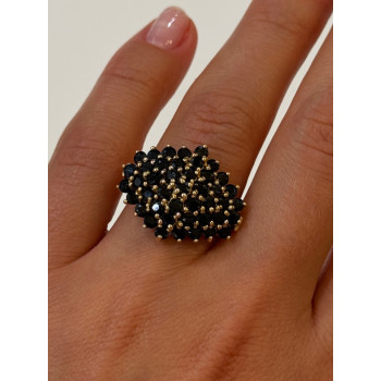 10K YELLOW GOLD RING SAPPHIRE SIZE 7