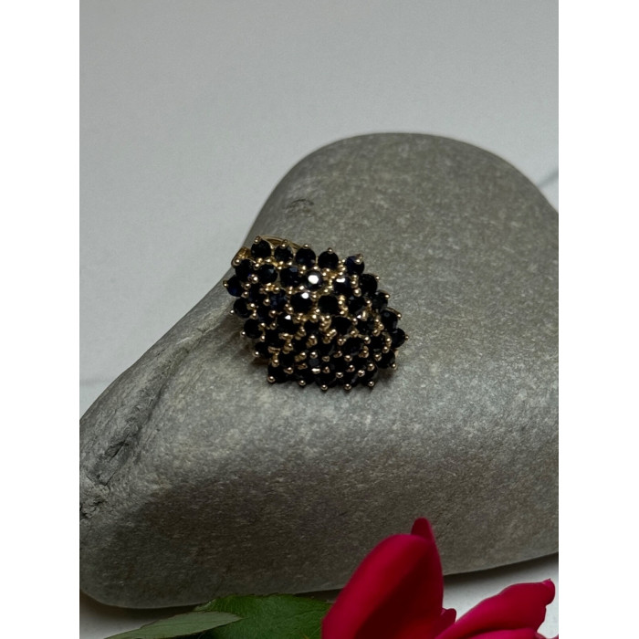 10K YELLOW GOLD RING SAPPHIRE SIZE 7