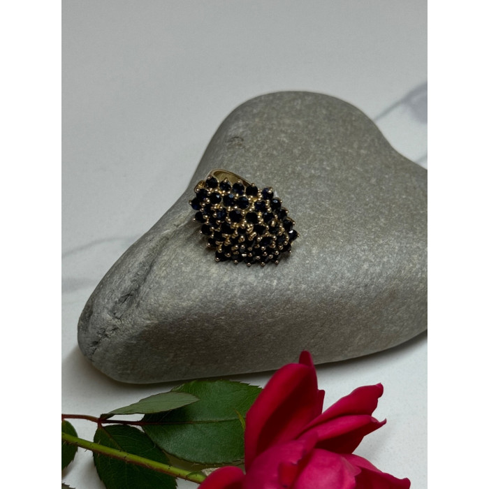 10K YELLOW GOLD RING SAPPHIRE SIZE 7