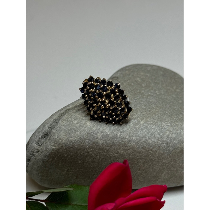 10K YELLOW GOLD RING SAPPHIRE SIZE 7