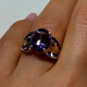 10K Yellow Gold Amethyst Ring Size 7