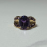 10K Yellow Gold Amethyst Ring Size 7