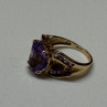 10K Yellow Gold Amethyst Ring Size 7