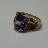 10K Yellow Gold Amethyst Ring Size 7