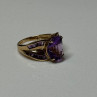 10K Yellow Gold Amethyst Ring Size 7