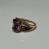 10K Yellow Gold Amethyst Ring Size 7