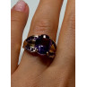 10K YELLOW GOLD AMETHYST RING SIZE 7