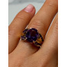 10K YELLOW GOLD AMETHYST RING SIZE 7