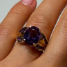 10K Yellow Gold Amethyst Ring Size 7