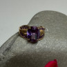 10K Yellow Gold Amethyst Ring Size 7