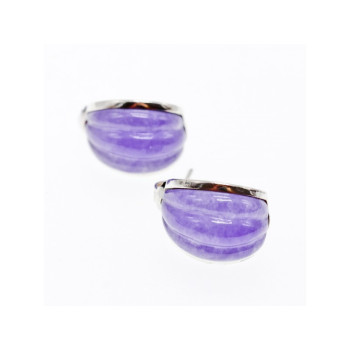 925 Sterling Silver Agate Stud Earrings