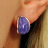 925 Sterling Silver Agate Stud Earrings
