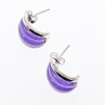 925 Sterling Silver Agate Stud Earrings