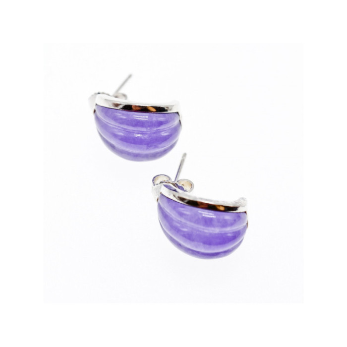 925 Sterling Silver Agate Stud Earrings