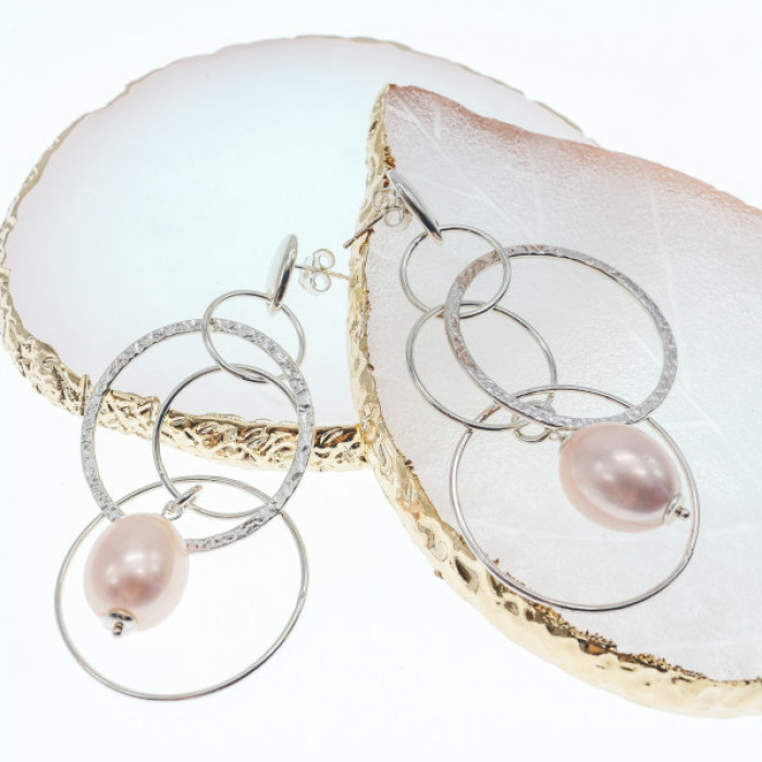 925 Sterling Silver Pearls Earrings