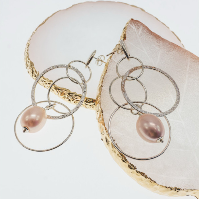 925 Sterling Silver Pearls Earrings