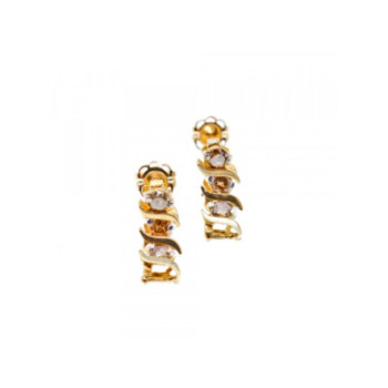 14K YELLOW GOLD SAPPHIRES  EARRINGS