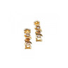 14K YELLOW GOLD SAPPHIRES  EARRINGS