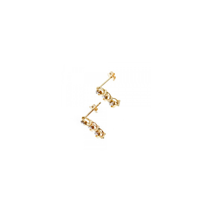 14K YELLOW GOLD SAPPHIRES  EARRINGS