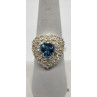 925 Sterling Silver Topaz Ring Size 8