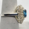 925 Sterling Silver Topaz Ring Size 8