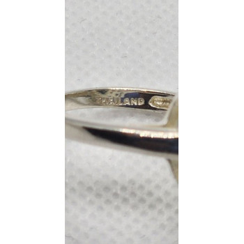 925 Sterling Silver Topaz Ring Size 8