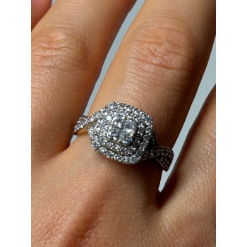 10K YELLOW GOLD DIAMONDS RING SIZE 9