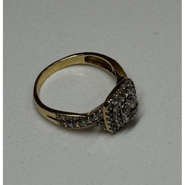 10K YELLOW GOLD DIAMONDS RING SIZE 9