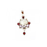 925 STERLING SILVER MOONSTONE, AMETHYST & GARNET PENDANT