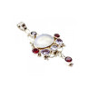 925 STERLING SILVER MOONSTONE, AMETHYST & GARNET PENDANT