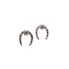 14K WHITE GOLD DIAMONDS HORSESHOE EARRINGS