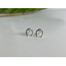 14K WHITE GOLD DIAMONDS HORSESHOE EARRINGS