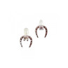 14K WHITE GOLD DIAMONDS HORSESHOE EARRINGS
